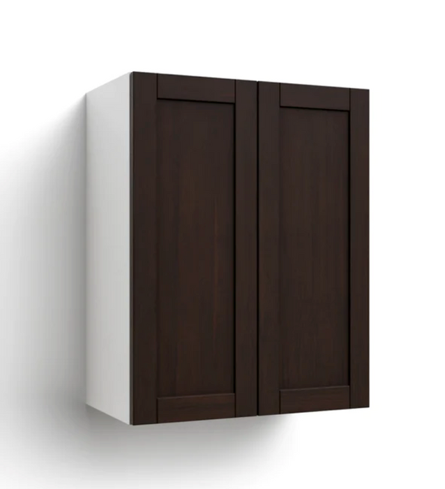 Home Two Door Wall Cabinet 30.6H furniture New Age Espresso 24''