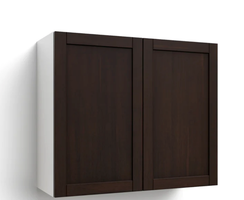 Home Two Door Wall Cabinet 30.6H furniture New Age Espresso 36'' 