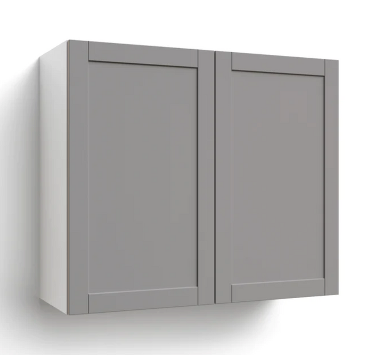 Home Two Door Wall Cabinet 30.6H furniture New Age Grey 36'' 