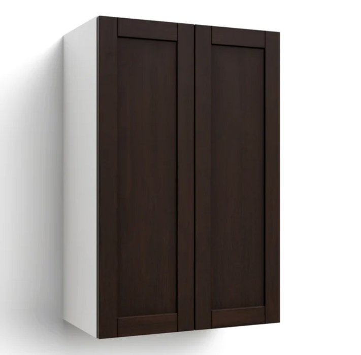 Home Extended Two Door Wall Cabinet 36.5 H furniture New Age Espresso 24'' 