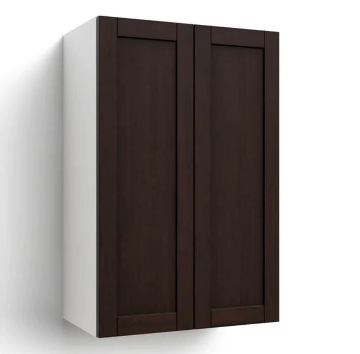 Home Extended Two Door Wall Cabinet 36.5 H furniture New Age Espresso 24''