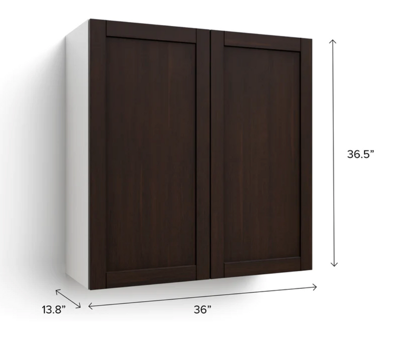 Home Extended Two Door Wall Cabinet 36.5 H furniture New Age   