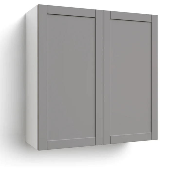 Home Extended Two Door Wall Cabinet 36.5 H furniture New Age Grey 36'' 