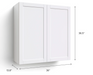 Home Extended Two Door Wall Cabinet 36.5 H furniture New Age   