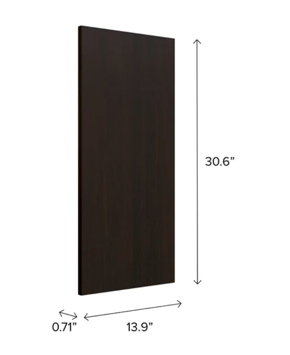 Home Wall Cabinet Side Panel furniture New Age Espresso Without Skirt Side Panel