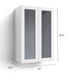 Home Extended Two Glass Door Wall Cabinet 36.5H furniture New Age   