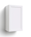 Home Extended Single Door Wall Cabinet 36.5H furniture New Age White Right 18''