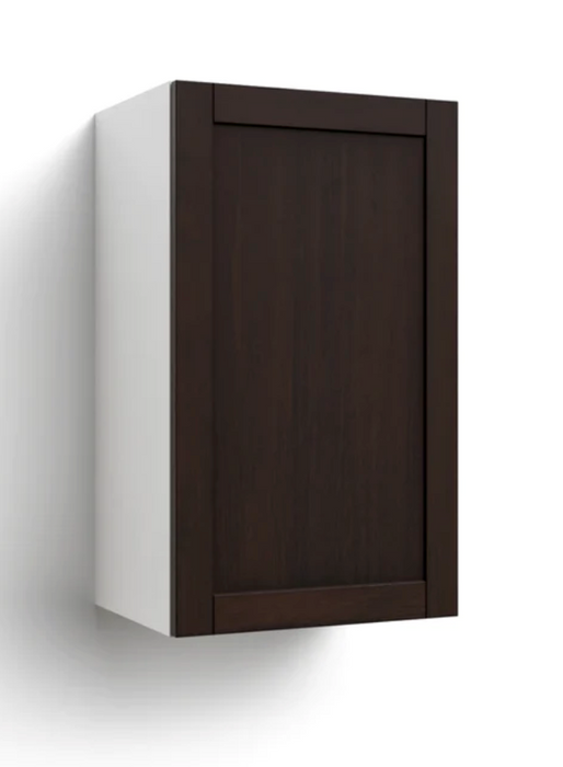 Home Extended Single Door Wall Cabinet 36.5H furniture New Age Espresso Right 18''