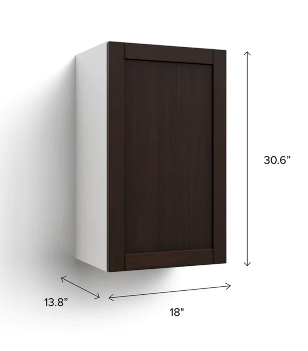 Home Single Door Wall Cabinet 30.6H furniture New Age   