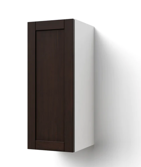 Home Extended Single Door Wall Cabinet 36.5H furniture New Age Espresso Left 12''