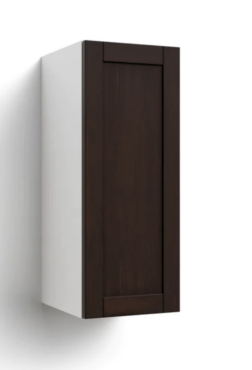 Home Single Door Wall Cabinet 30.6H furniture New Age Espresso Right 12''