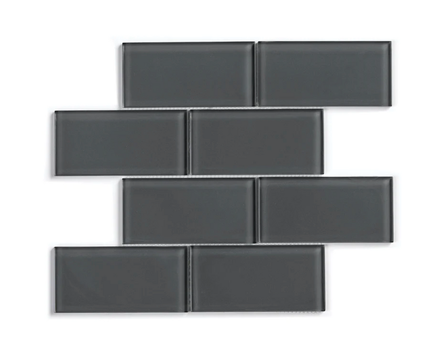 DARK GLASS Subway Tile Backsplash (11 Sq.ft. / Box) furniture New Age 20sq - 22.00 sq. ft. ( 2 Boxes )