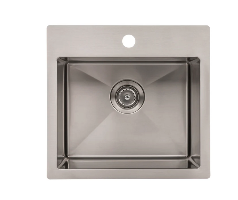 Sink 19 in. Overmount Single Bowl Stainless Steel furniture New Age