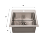 Sink 19 in. Overmount Single Bowl Stainless Steel furniture New Age   