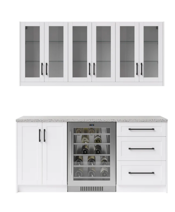 Home Bar 5 Piece Cabinet Set with Drawer Cabinet - 24 Inch furniture New Age   