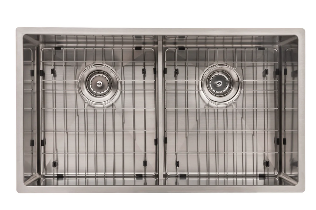 Sink 30.35 in. Undermount Double Bowl Stainless Steel furniture New Age