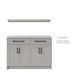 Home Bar 3 Piece Cabinet Set with Single Drawer Cabinets and Shelf- 24 Inch furniture New Age   