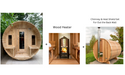 Dundalk Canadian Timber White Cedar Tranquility Outdoor | 2-4 People | Wood or Electric Heater sauna Dundalk Leisurecraft Dundalk Canadian Timber White Cedar Tranquility Outdoor +Harvia M3 Wood Burning Heater with Rocks  + Chimney & Heat Shield Set For Out the Back Wall  