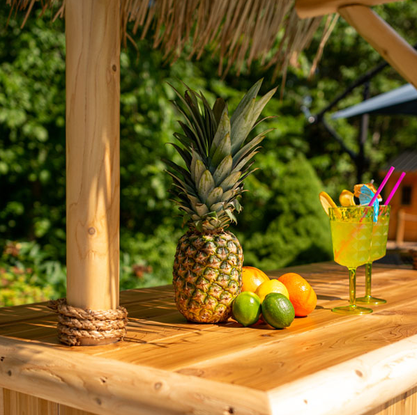 Dundalk Southern Fantasy Tiki Bar + 2 Stools outdoor funiture Dundalk Leisurecraft