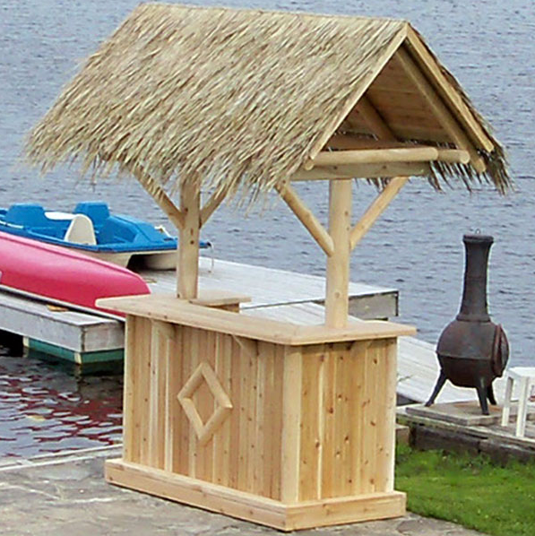 Dundalk Southern Fantasy Tiki Bar + 2 Stools outdoor funiture Dundalk Leisurecraft