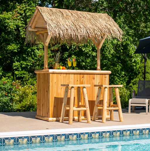 Dundalk Southern Fantasy Tiki Bar + 2 Stools outdoor funiture Dundalk Leisurecraft None None