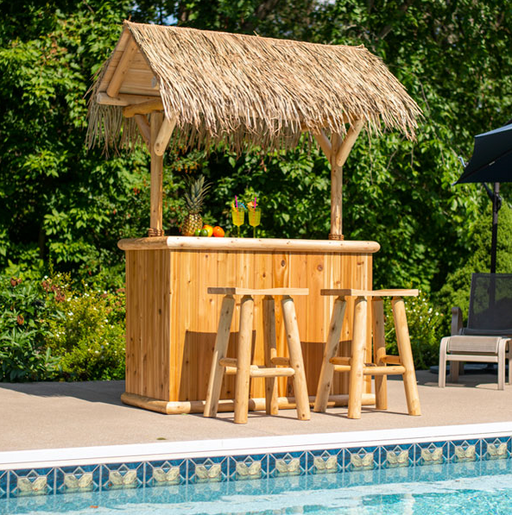 Dundalk Southern Fantasy Tiki Bar + 2 Stools outdoor funiture Dundalk Leisurecraft None None 