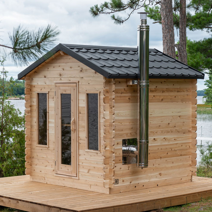 Dundalk Canadian CT Georgian Cabin Sauna | 2-6 People | Wood or Electric Heater  Dundalk Leisurecraft   
