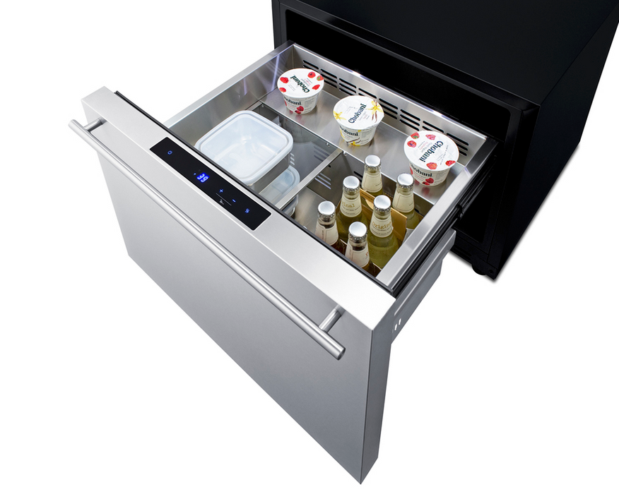 Summit 24" Wide Built-In Drawer Refrigerator Refrigerator Accessories Summit Appliance