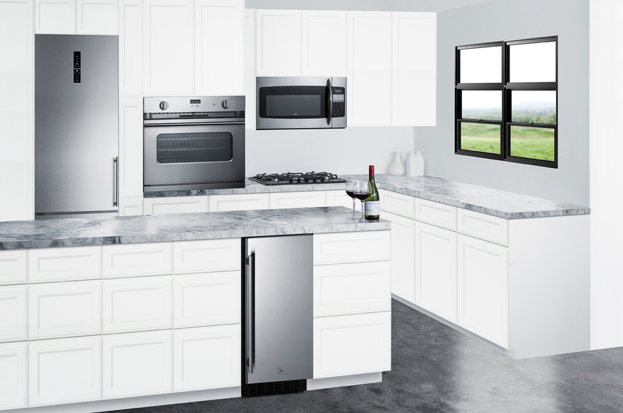 Summit 15" Wide Built-In All-Refrigerator, ADA Compliant Refrigerator Accessories Summit Appliance