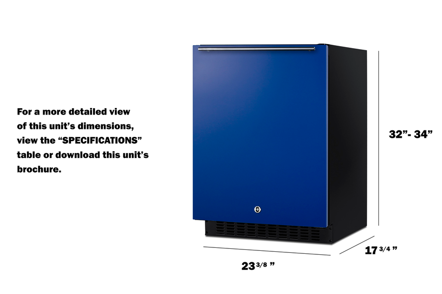 Summit 24" Wide Built-In All-Refrigerator, ADA Compliant Refrigerator Accessories Summit Appliance