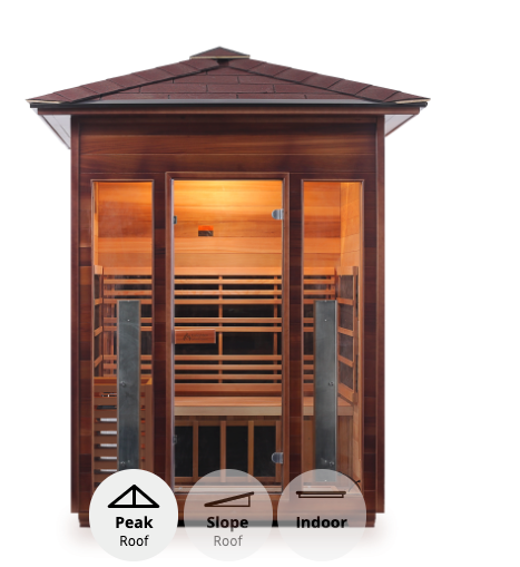 Enlighten Diamond 3 | 3 Person Hybrid Infrared/Traditional Sauna Indoor/Outdoor sauna Enlighten Saunas   