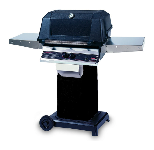 MHP WNK Grill on Black Cart Column and Base with Wheels BBQ GRILL CG Products Propane LPG SearMagic