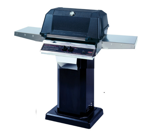 MHP WNK Grill on Column with Permanent Mounting Black aluminium Base BBQ GRILL CG Products Propane LPG SearMagic 