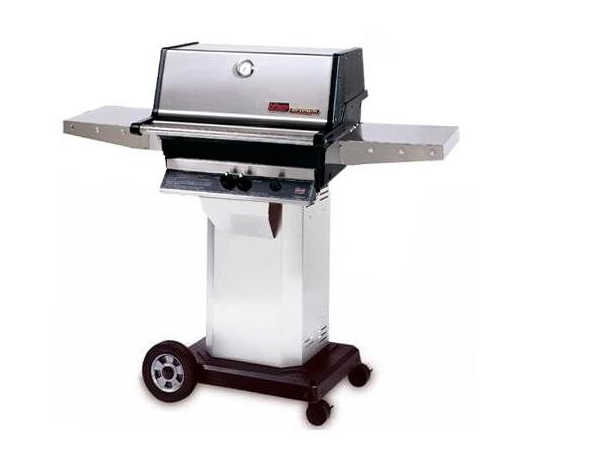 MHP TJK2-P Propane Grill W/ Stainless Grids On Stainless Steel Cart BBQ GRILL CG Products