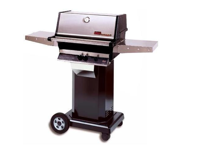 MHP TJK2-P Propane Grill W/ Stainless Steel Grids On Black Cart BBQ GRILL CG Products