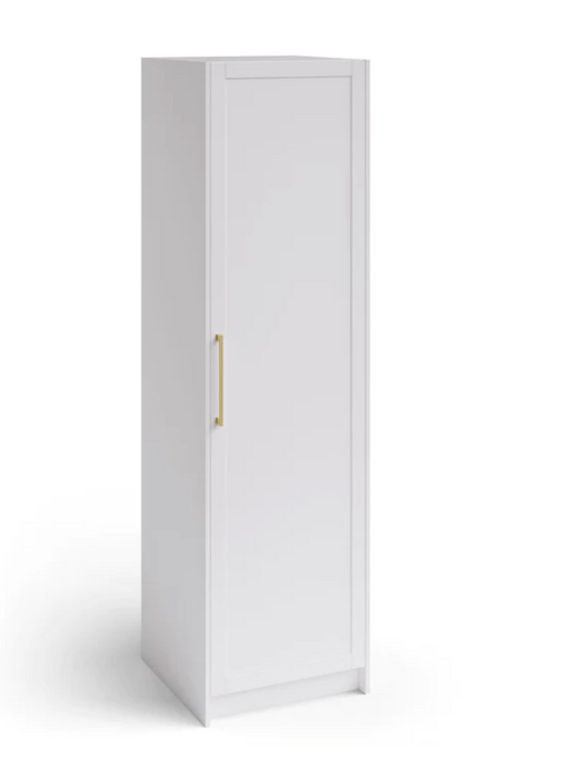 Home Pantry Cabinet with Millwork 24'' Cabinets & Storage New Age White