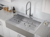 36 in. Farmhouse Sink with Flex Pull Down Faucet Cabinets & Storage New Age   