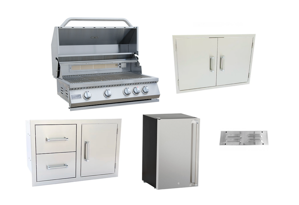 5 PIECE OUTDOOR KITCHEN PACKAGE DEAL! BBQ GRILL KoKoMo Grills