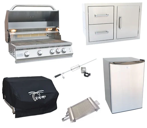 Professional 6 Piece Grill Kombo Pack BBQ GRILL KoKoMo Grills 6 Piece Grill Kombo Pack - LPG