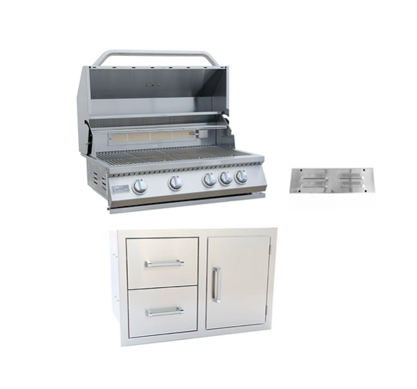 3 Piece Barbecue Package deal BBQ GRILL KoKoMo Grills 3 Piece Grill Kombo Pack - LPG