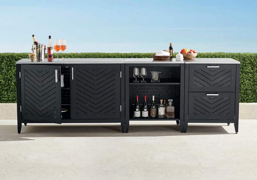 Westport 3-pc. Outdoor Kitchen Set in Aluminum Outdoor kitchens FrontGate