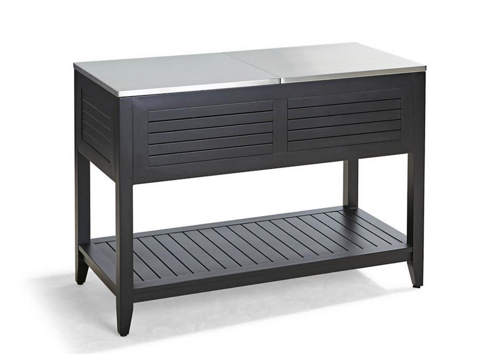Westport Console with Beverage Tub in Aluminum Outdoor kitchens FrontGate   