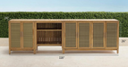 Isola 3-pc. Outdoor Kitchen Set in Natural Teak Outdoor kitchens FrontGate   