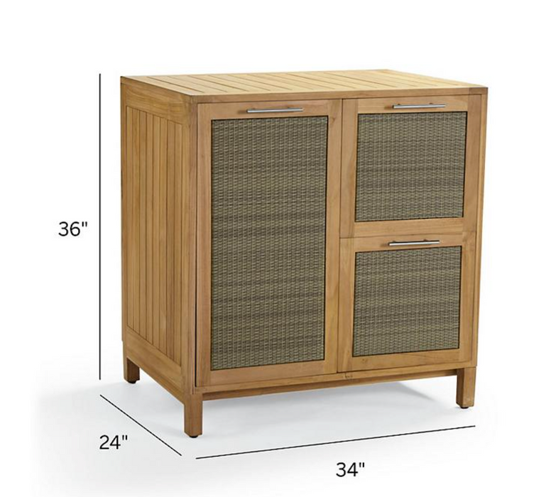 Isola 4 piece Outdoor Kitchen Collection in Natural Teak Outdoor kitchens FrontGate