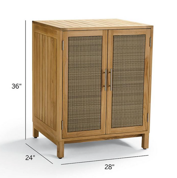 Isola 4 piece Outdoor Kitchen Collection in Natural Teak Outdoor kitchens FrontGate