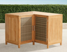 Isola 90 Degree Corner Cabinet in Natural Teak Outdoor kitchens FrontGate   