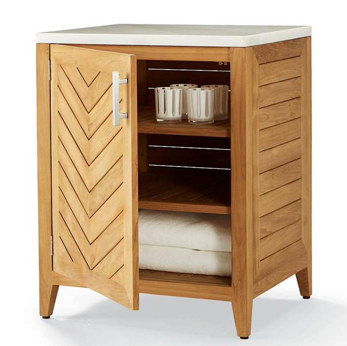Westport Cabinet with One Door Teak Outdoor Kitchen Outdoor kitchens FrontGate