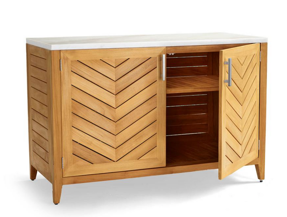 Westport Cabinet with Two Doors Teak Outdoor Kitchen Outdoor kitchens FrontGate