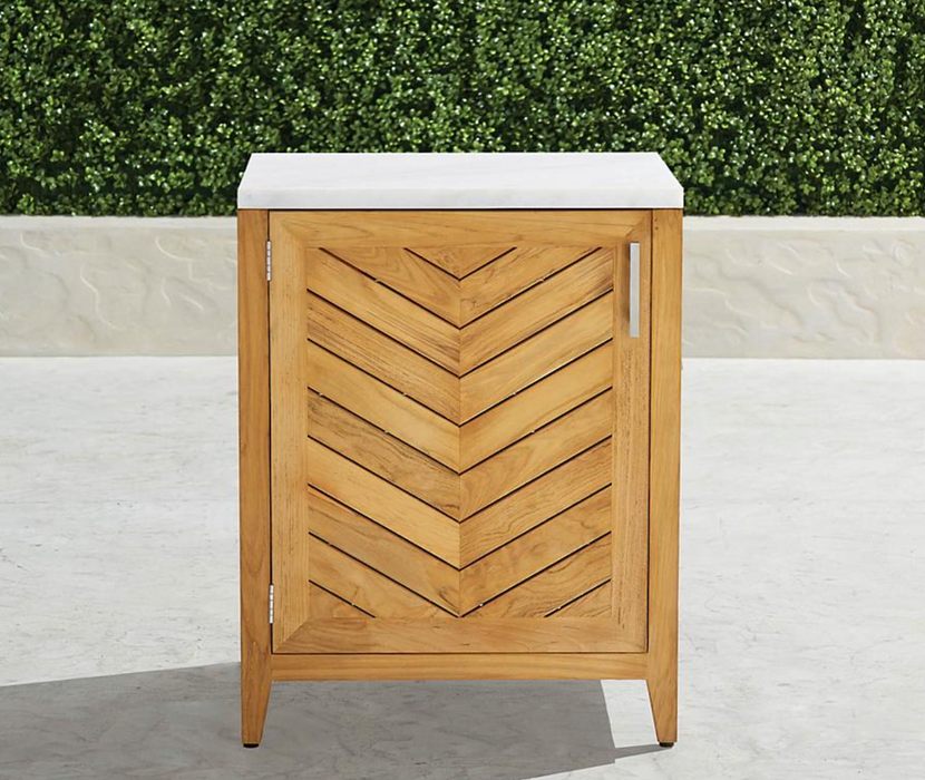Westport Cabinet with One Door Teak Outdoor Kitchen Outdoor kitchens FrontGate