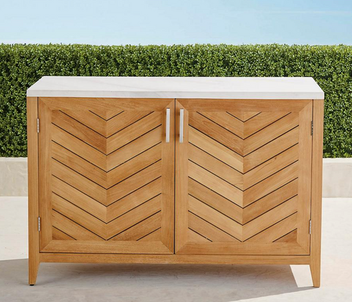 Westport Cabinet with Two Doors Teak Outdoor Kitchen Outdoor kitchens FrontGate